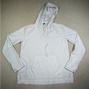 RipSkirt Women Small White Beach Vacation Hoodie Long Sleeve Casual Top